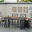30 po H 70 po W 40 000 BTU Foyer de table d'extérieur au gaz propane à motif de béton en bois gris