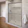 Infinity 54.5'' - 58.5'' W x 70'' H Bypass Semi-Frameless Shower Door with Glass