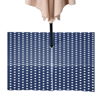 Slavens Star Stripes Water Repellent Round Tablecloth