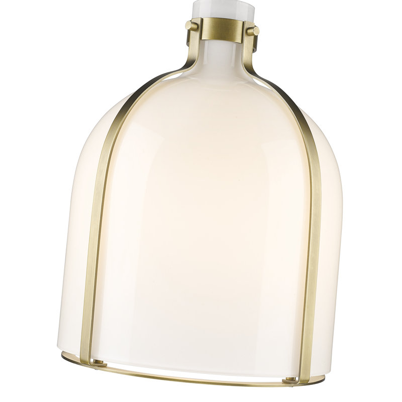 Walpole 1 - Light Candle Style Pendant, 16.5" H x 12.25" W x 12.25" D, Rubbed Brass