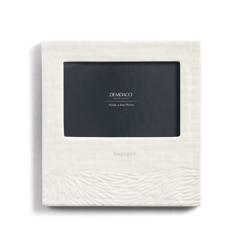 Cream Ceramic Matte Picture Frame with Mat