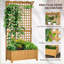 Wood Planter with Trellis for Vine Climbing-1508550462