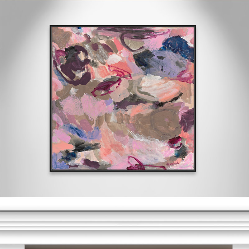 «Vineyard Evening Square» par Marisol Evora, H 41,5 po x l 41,5 po, Noir