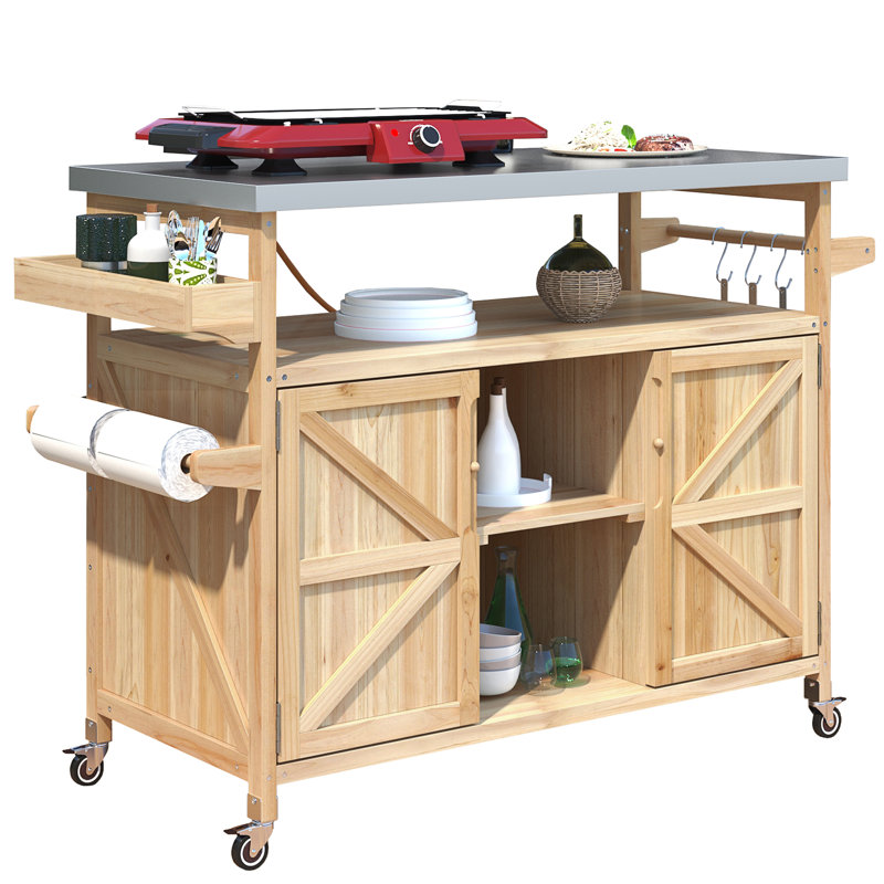 Îlot de cuisine extérieur K&K, Gris naturel
