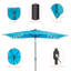 Parasol de marché rectangulaire 120 po x 78 po Dorelien-1399811952