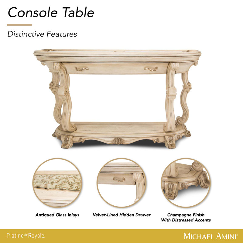 Platine de Royale Console Table, Champagne
