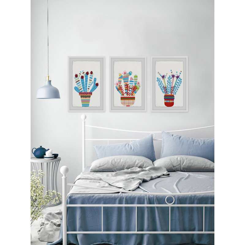 Cheerful Succulent VII - Ensemble de 3 reproductions de cadres photo, H 12 po x l 8 po x L 1,5 po