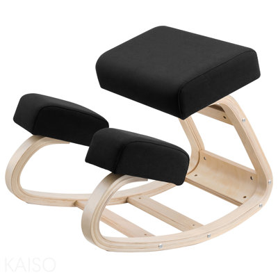Adjustable Wooden Ergonomic Posture Kneeling Accent Chair