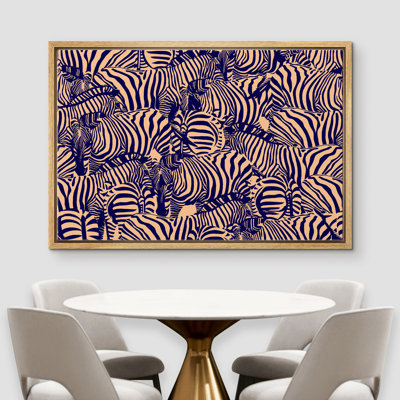 «Profile Of Zebra Herds», art graphique sur toile flottante