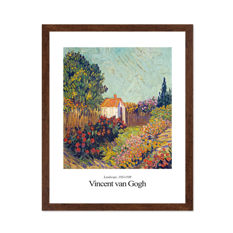 Van Gogh - Paysage, Affiche, H 16 po x l 20 po, Encadrement brun