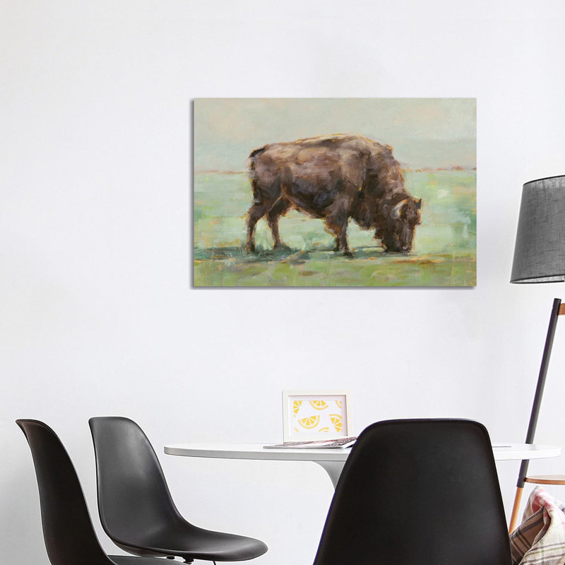 «Where the Buffalo Roam I» par Ethan Harper, reproduction d'art sur toile tendue, H 26 po x l 40 po x 1,5 po