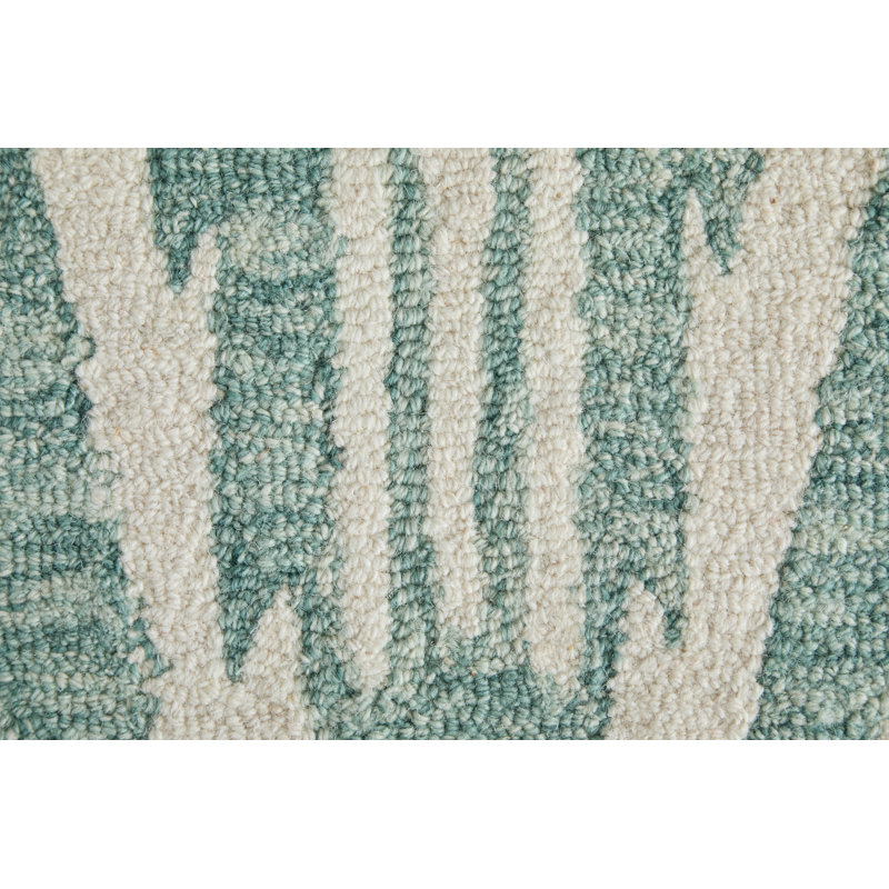 Wallace Modern Chevron Blue Area Rug, Rectangle 8' x 10'