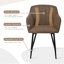 Modern Faux Leather Upholstered Dining Chairs with Metal Legs-126647422-127767208