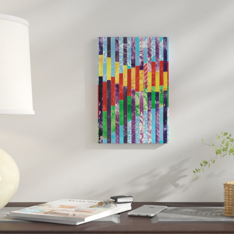 « quilted monoprints i », impression sur toile, H 12 po x l 8 po x P 0,75 po, Pas de tapis, Toile tendue