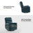 Chikako Genuine Leather Swivel Rocker Manual Recliner-70690534