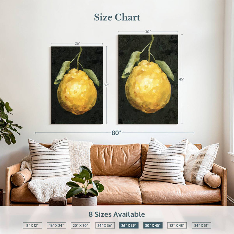 Yarlin Dark Lemon II, 39" H x 26" W