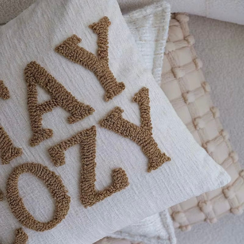 Stay Cozy Tufted Throw Pillow Cover
