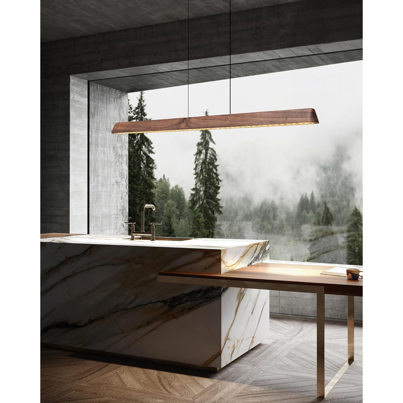 Wooden Linear Chandelier