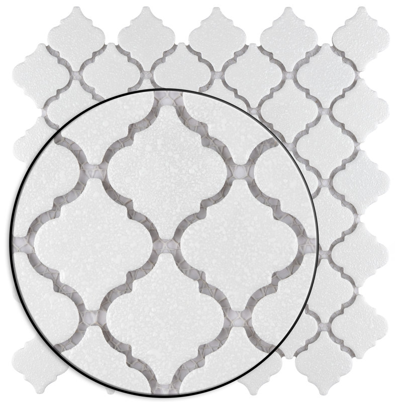 Hudson Tangier 2" x 2" Porcelain Mosaic Wall & Floor Tile, White