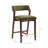 Patricia Modern Velvet Upholstered Counter Stool with Beech Wood Frame in Turtle Green-111807615-111807626
