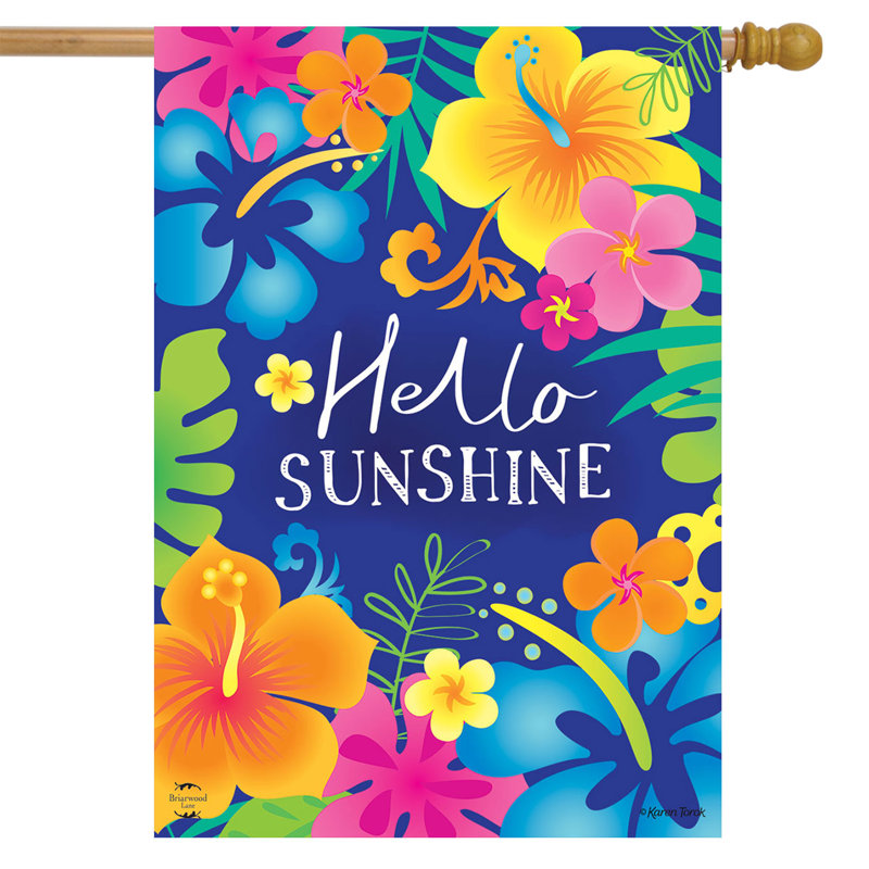Hello Sunshine House Flag