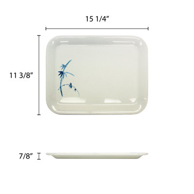 Plateau rectangulaire en mélamine Bamboo
