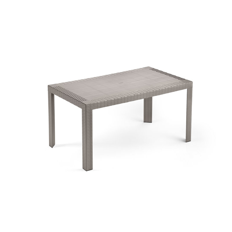 Wilf 6 Seater Rattan Style Rectangular Outdoor Dining Set
