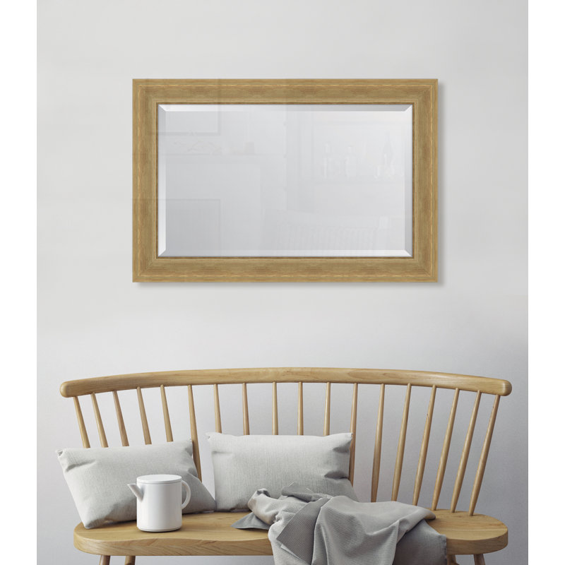 English Wall Mirror, 42" H x 30" W, Natural