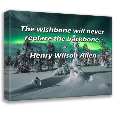 Trinx Gallery Wrapped Canvas By Henry Wilson Allen: "The wishbone will never replace the back