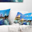Coussin lombaire skyscrapers cityscape china hangzhou