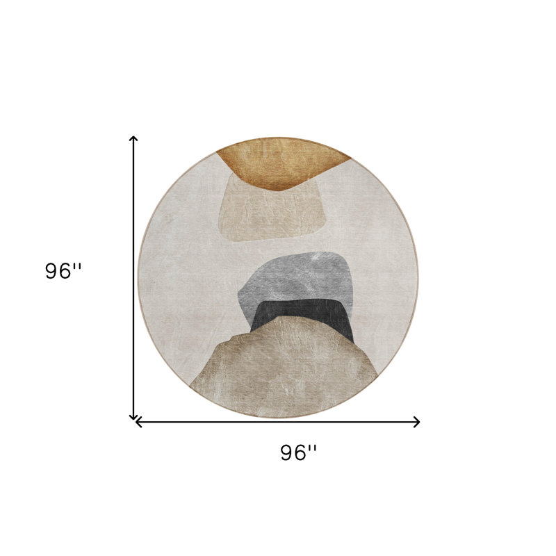 Tapis d'intérieur rond 8 po
