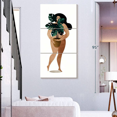Nu avec plante