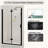 Semi-Frameless Folding Pivot Hinged Shower Door 34-35.2 in. W x 72 in. H,1/4" (6mm) Tempered Glass,Bathroom Bifold Panel, Reversible Installation,Matte Black