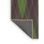 Tapis vert / brun en laine et polyester tissé à la machine à motif géométrique-1860279212