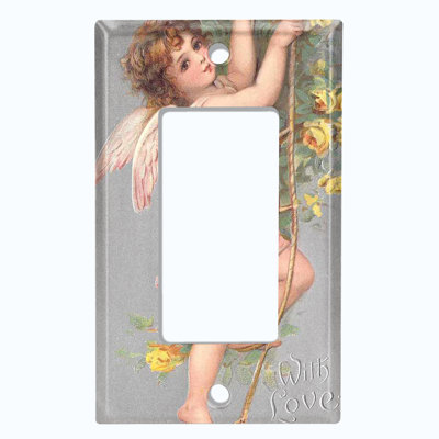 Patterned 1 - Gang Toggle Light Switch Standard Wall Plate