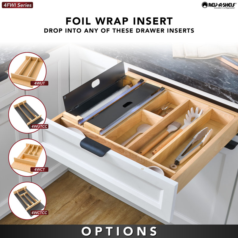 Insert de 16 po en feuille d'aluminium avec lame de coupe coulissante, Black