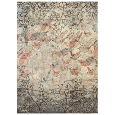 New Indian Canopy Wool And Silk On Cotton 9Ftx12ft3in Blush