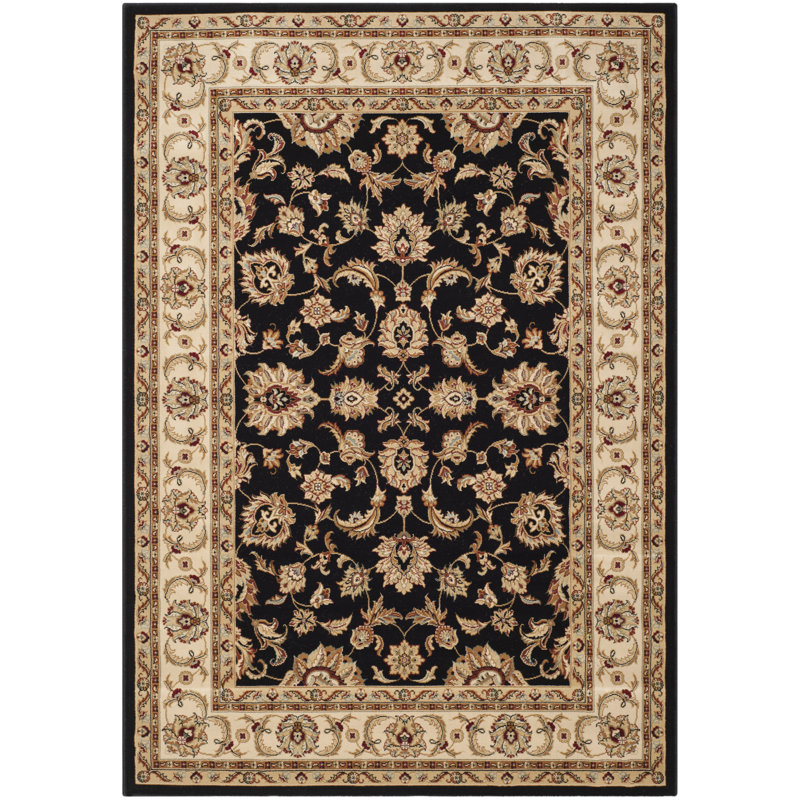 Tapis noir / crème Monarrez