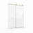 56" - 60" W X 76" H Single Sliding Shower Door, Frameless Bathroom Sliding Door With 1/4" (6Mm) Tempered Glass For Walk-In Shower