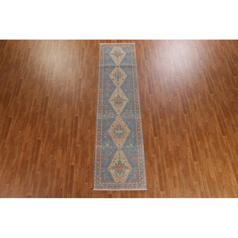 Tapis de couloir oriental unique en laine Herap Serapi noué à la main 2 pi 11 po x 11 pi 8 po
