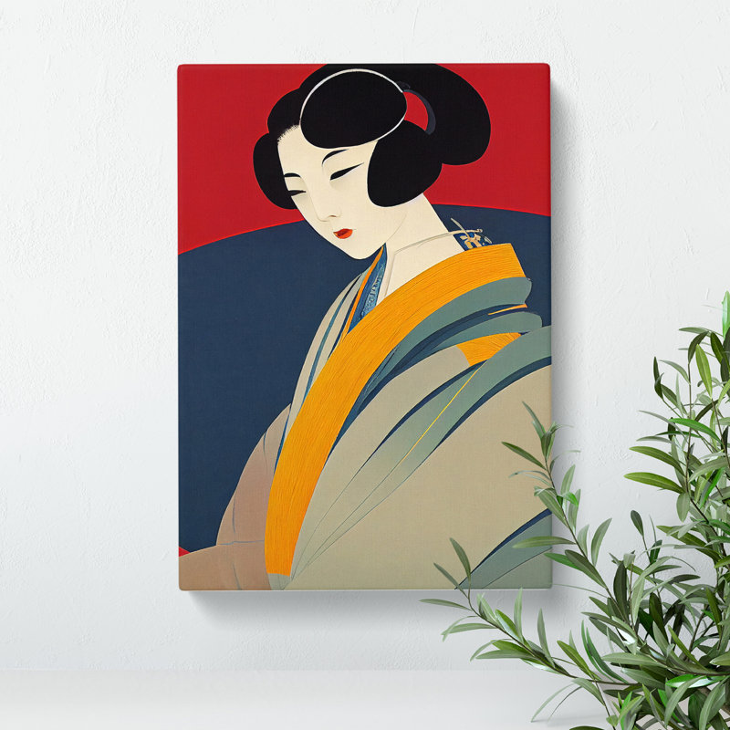 Artful Geisha No.4 - Wrapped Canvas, 76cm H x 50cm W x 3cm D