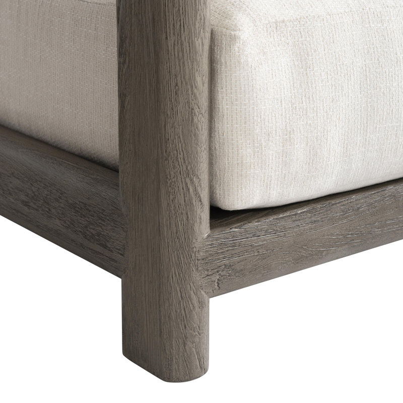 Montaigne 84'' Wide Straight Teak Loveseat with Cushions