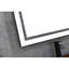 Miroir décoratif de salle de bain moderne à DEL, haute luminosité, antibuée, cadre en aluminium, parfait pour la maison et le salon