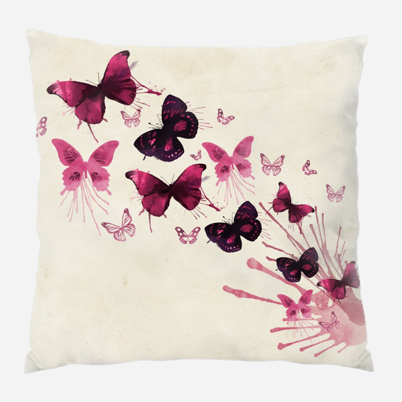 Kenny Reversible Throw Pillow, Indoor, Microsuede