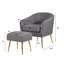Fauteuil demi-tonneau avec repose-pieds 2 pièces Boucle-855130603