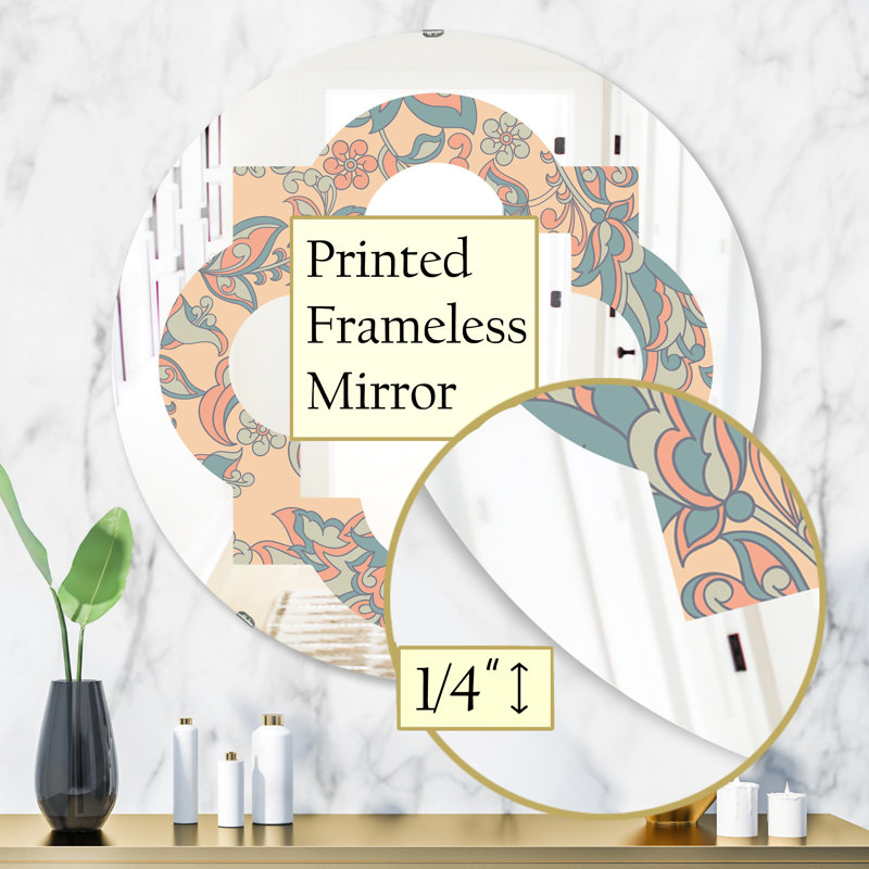 Miroir mural indien sans cadre Indian Batik II, H 31,5 po x l po