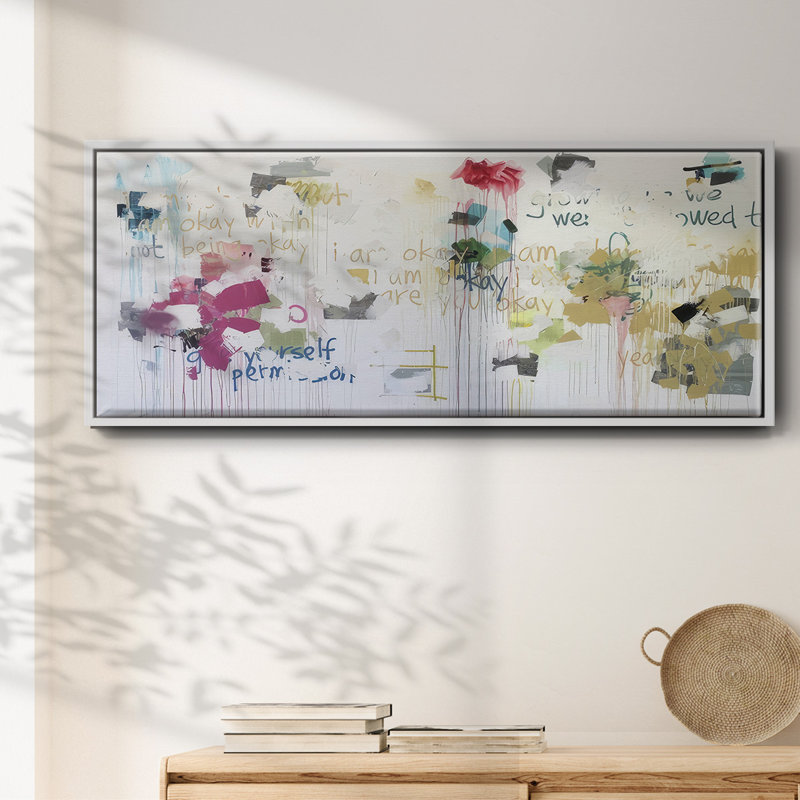 I'm Okay V- Framed Canvas