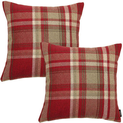 Plaid Square Cushion Cover