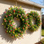 2 pièces décorations de couronne pour la maison Couronne artificielle pour porte d'entrée avec gypsophile pour la Saint-Valentin