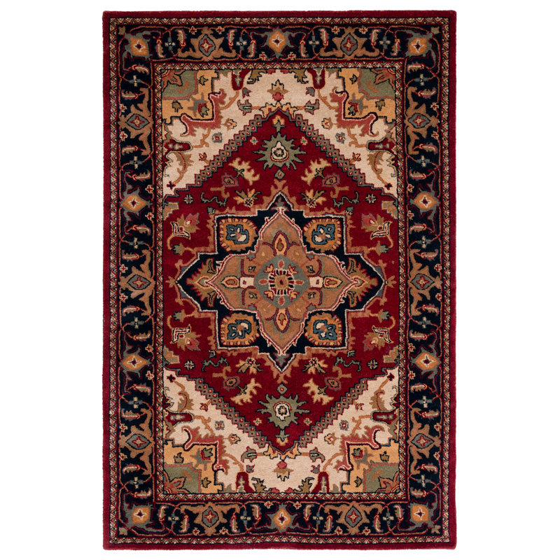 Oriental Wool Hand Tufted Area Rug, Rectangle 61 x 91 cm